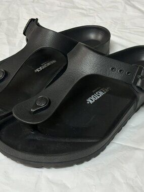 Birkenstock Black Eva Foam Gizeh Flip Flops Sandals 41 Women’s 10 Men’s Size 8